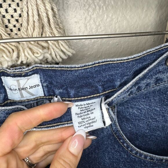 Calvin Klein Blue Jean Cutoff Shorts - Picture 5 of 5